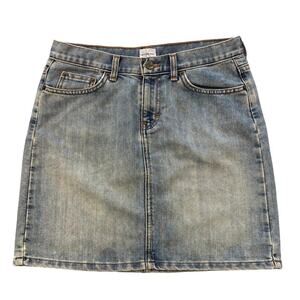 VTG Calvin Klein Jeans Blue Denim Mini Skirt Y2K Medium Wash Jean Skirt, Size 7